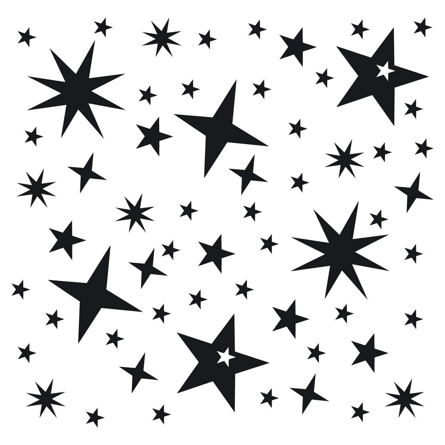 Наклейка на стену kleb-Drauf 60 Stars 17 Colours Available, фото №1