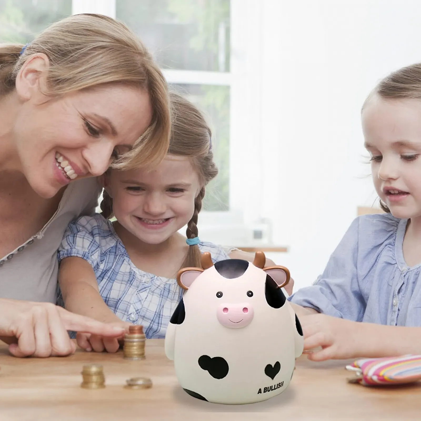 Скарбничка у формі корови мультяшна декоративна креативна для дітей та дорослих, фото №5