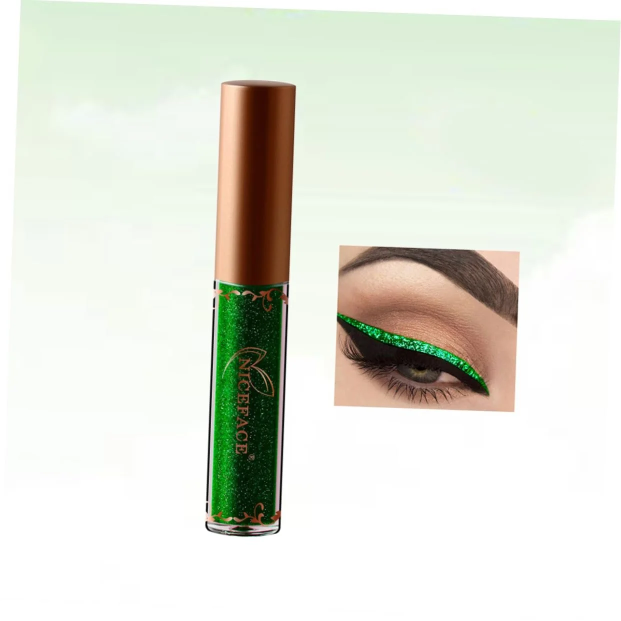 Рідка Підводка для очей minkissy з металевим відтінком, фото №3