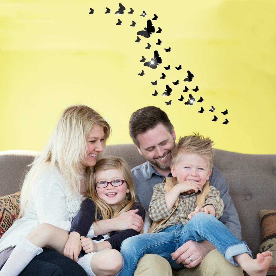 Наклейки на стіну Метелики Набір 36 шт Чорний, фото №3 Наклейки на стіну Метелики Набір 36 шт Чорний, фото №3