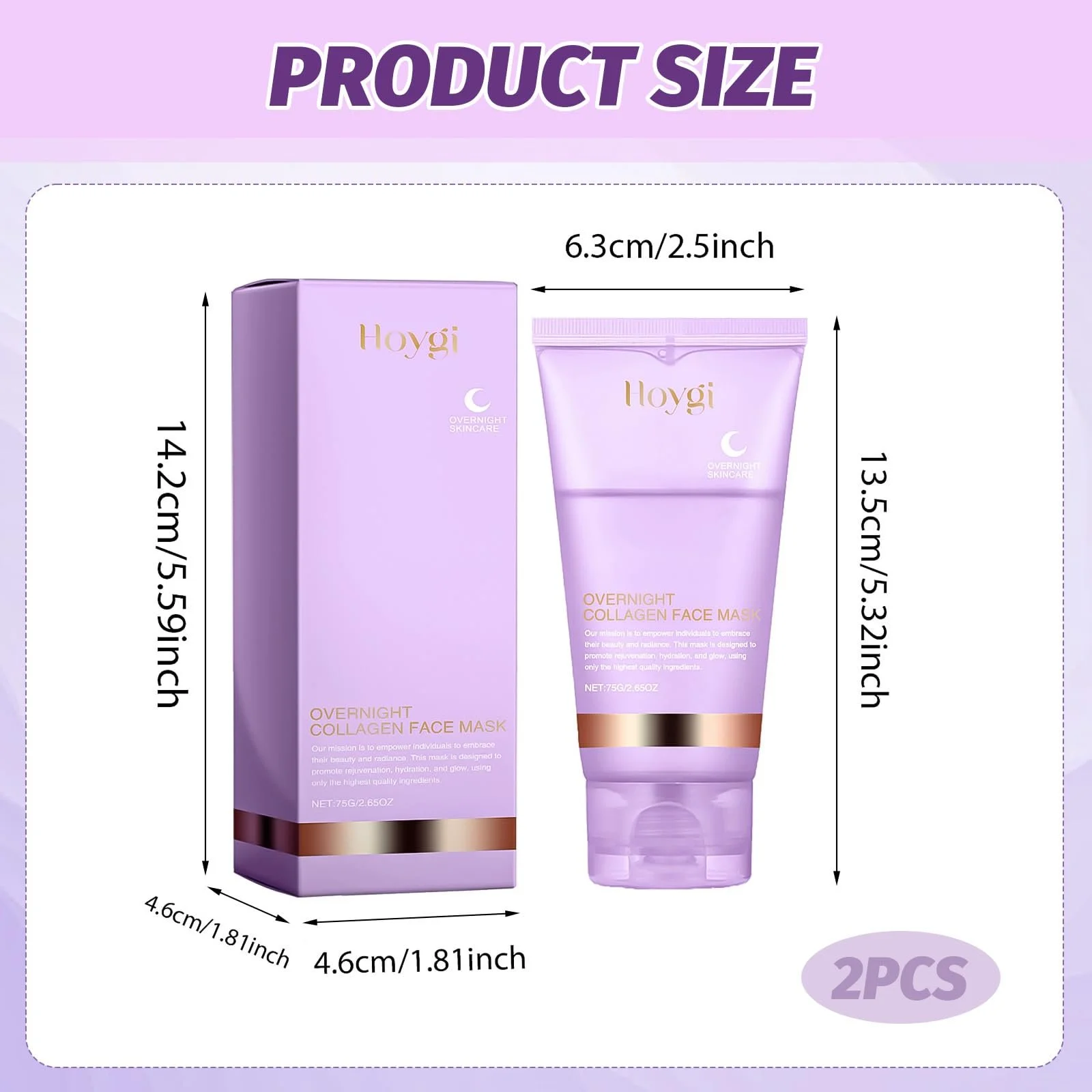 Нічна маска Collagen, упаковка з 2 шт. Маска Collagen Wrapping, нічна маска-плівка для обличчя, фото №7