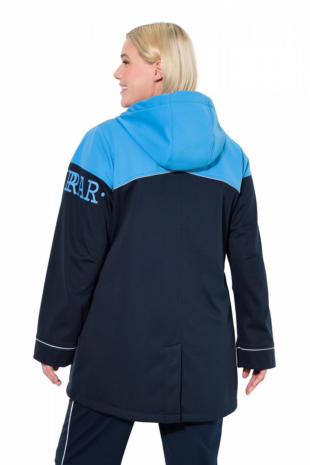 Женская Куртка Ulla Popken Plus Size Softshell Длинная Водоотталкивающая 2-сторонняя молния 835228, фото №2