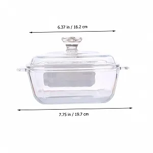 Миска NOLITOY Стеклянная с крышкой Термостойкая Квадратная Белая synthetic.ua - Фото 1