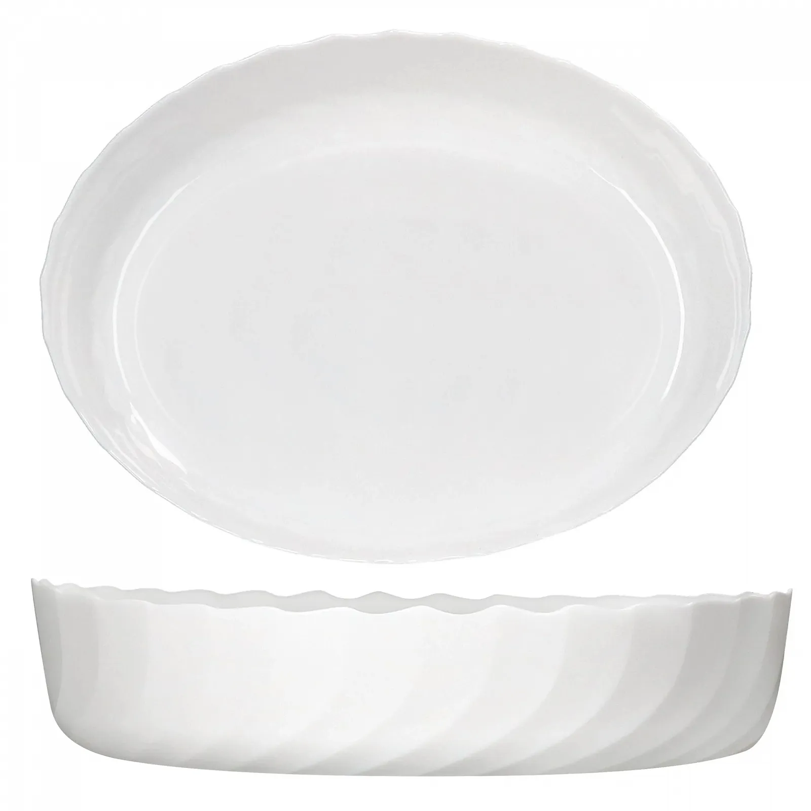 Форма для запікання MamboCat Trianon набір із 2 шт. 3 л біла 37 x 28.5 x 8.5 см, фото №2