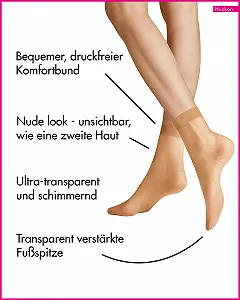 Шкарпетки Hudson Light 8 Прозорі Блискучі 8 Denier synthetic.ua - Фото 1