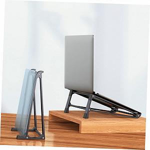 Подставка для ноутбука Алюминиевая портативная регулируемая по высоте с эффективным охлаждением для ноутбука с противоскользящими силиконовыми ножками synthetic.ua - Фото 1