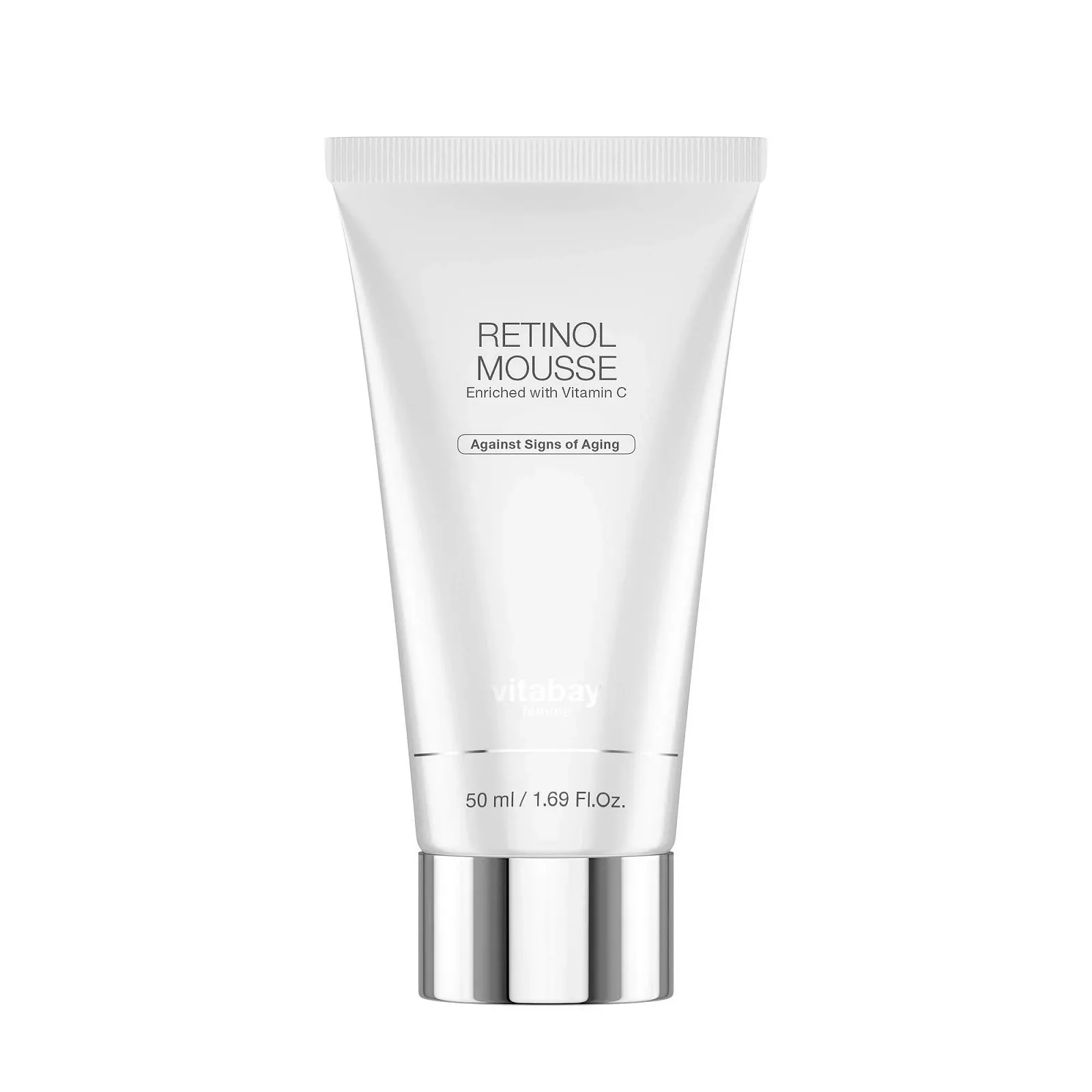 Денний крем-мус для обличчя Vitabay Retinol Mousse 50 мл з вітамінами A і C та гіалуроновою кислотою, фото №1 Денний крем-мус для обличчя Vitabay Retinol Mousse 50 мл з вітамінами A і C та гіалуроновою кислотою, фото №1