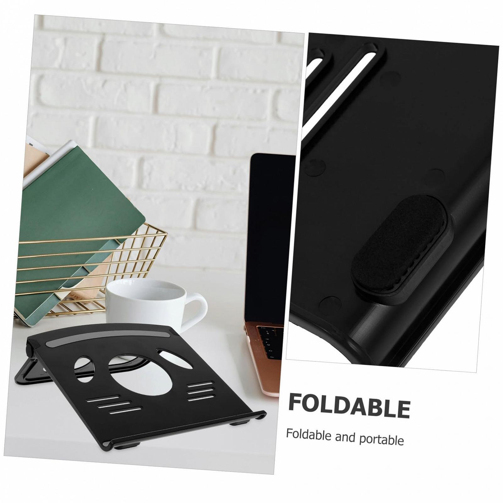 Подставка для ноутбука Регулируемая по высоте Вентилируемая для ноутбука и планшета Компактная Отполированная вручную Портативная для офиса и дома Серая Настольная подставка для ноутбука, фото №8