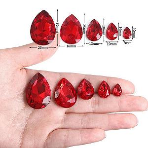 Кристали Глітцер різних розмірів, блискучі перлини, кришталь, 7 x 10 мм, 72 штуки synthetic.ua - Фото 1