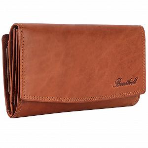 Кошелек Benthill Женский Большой Кошелек из Натуральной Кожи Большой XXL с RFID Защитой Винтажный Кошелек из Натуральной Кожи с Множеством Отделений для Карт в Подарочной Коробке, коричневый, Classic - Фото 1