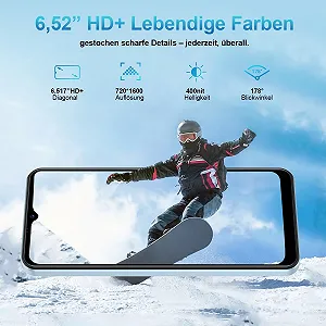 Смартфон invens Note TK02 12ГБ (4+8) + 128ГБ / 256ГБ Android 14 6.52'' 4500мАч 16Мп + 8Мп Синий synthetic.ua - Фото 1