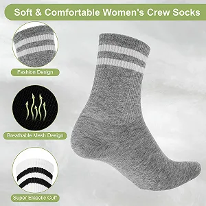 Носки теннисные Женские 6 пар Хлопковые Белый, Черный, Серый synthetic.ua - Фото 1