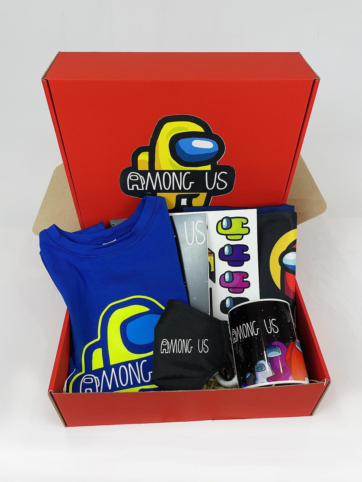 Among Us Подарочный бокс Амонг Ас набор с футболкой MaxiBox4, фото №1