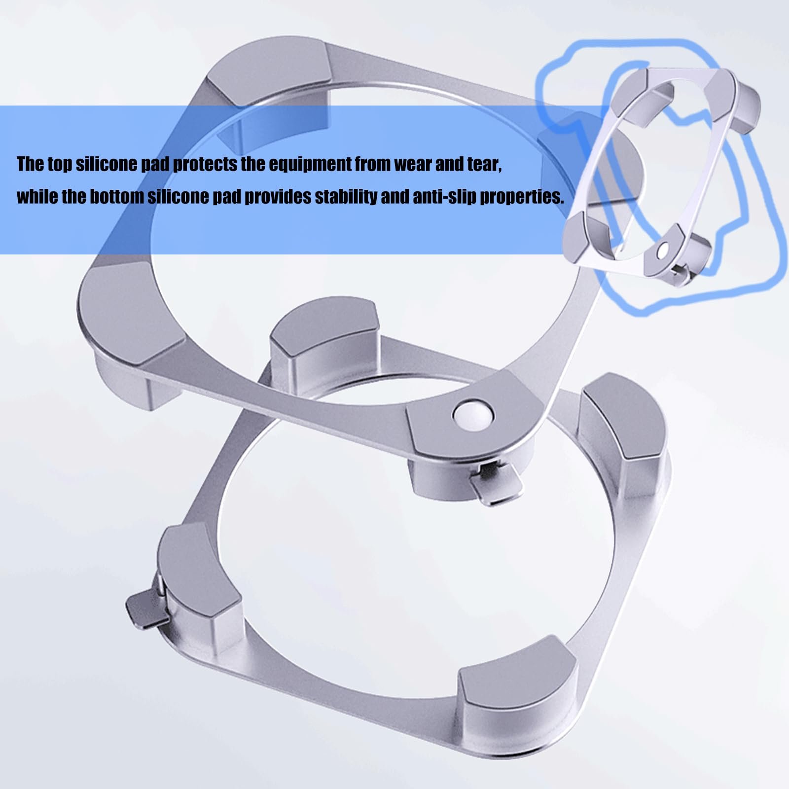 Подставка для ноутбука алюминиевая с охлаждением, высота 22 мм, фото №7 Подставка для ноутбука алюминиевая с охлаждением, высота 22 мм, фото №7