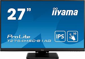 Монитор iiyama Prolite T2754MSC-B1AG 68.6 см 27 дюймов IPS LED Full HD 10-точечный мультитач емкостный VGA HDMI USB 3.0 Антибликовое покрытие Регулировка высоты Черный synthetic.ua - Фото 1