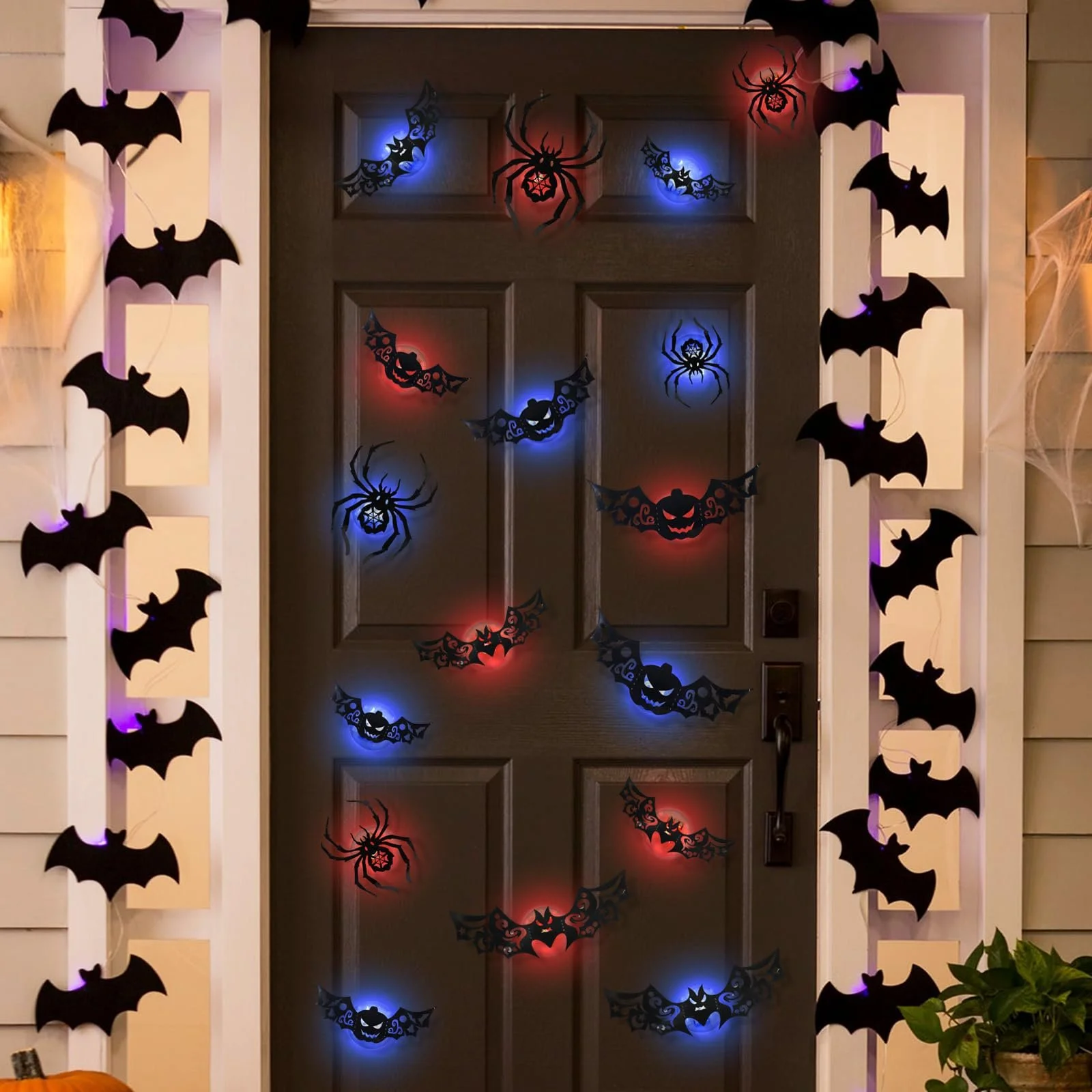 Наклейки на стіну Halloween LED 3D Bats Spider Window Decoration DIY Набір 24 шт., фото №6 Наклейки на стіну Halloween LED 3D Bats Spider Window Decoration DIY Набір 24 шт., фото №6