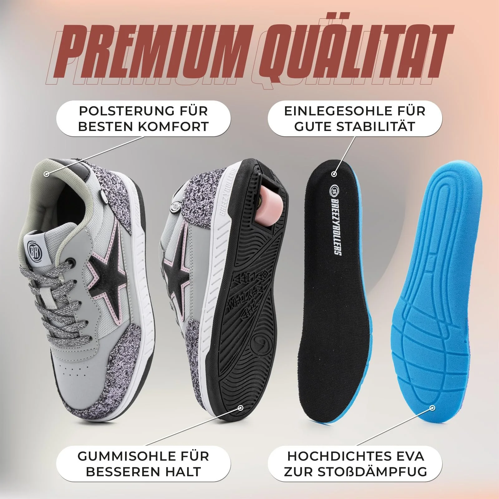 Роликовые кроссовки BREEZY ROLLERS для детей, фото №5