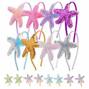 Набор обручей для волос с морской звездой. - Фото 1