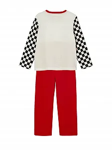 Дитяча піжама 2-в-1 Vertbaudet Костюм гонщика з переробленої бавовни synthetic.ua - Фото 1