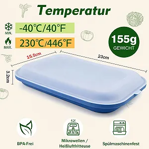 Набір контейнерів для зберігання продуктів 4 шт. силіконові термостійкі з крейдяною ручкою та наклейками. synthetic.ua - Фото 1