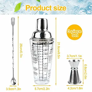 Набор для коктейлей Шейкер для коктейлей 400 мл Мерный стакан 15/30 мл synthetic.ua - Фото 1