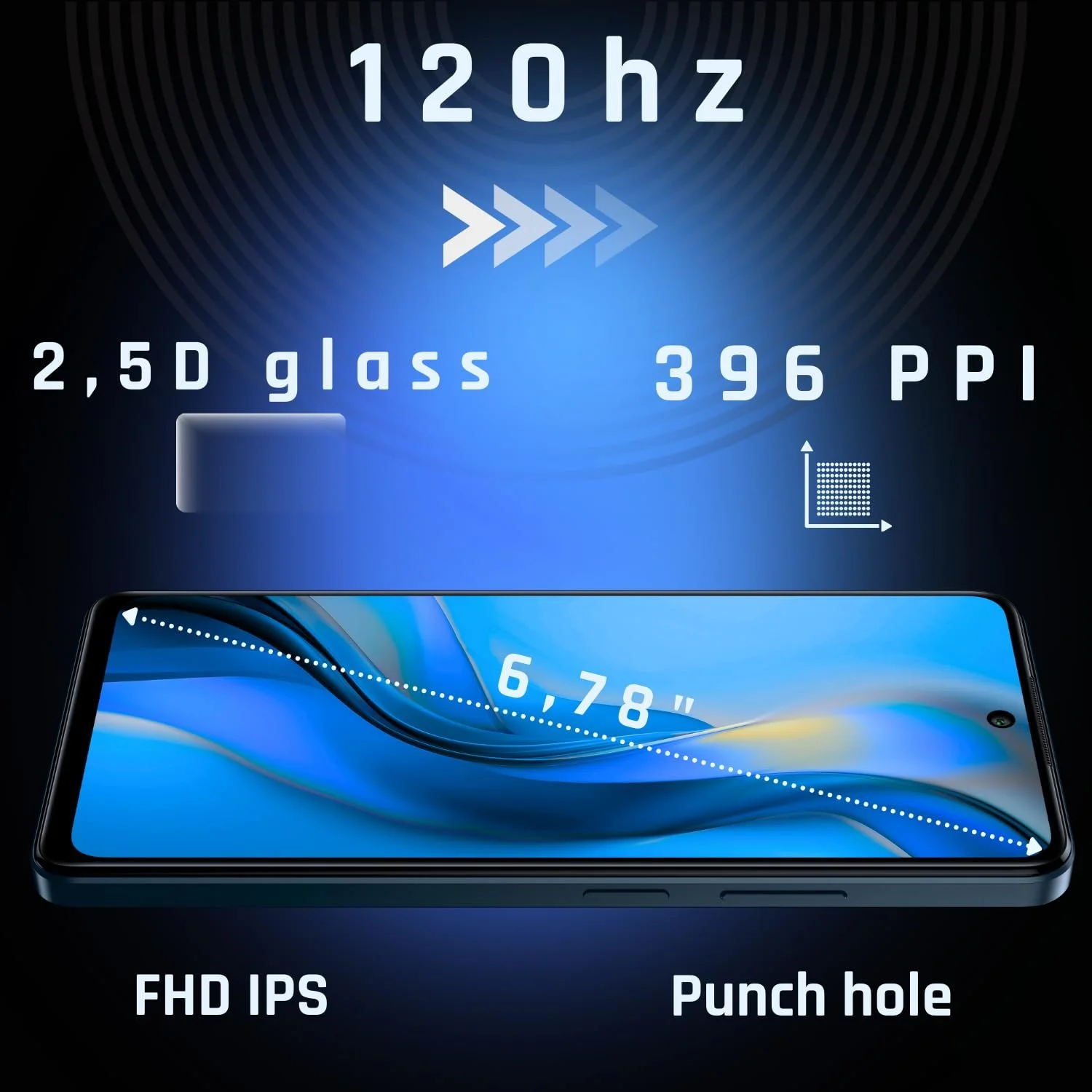 Смартфон myPhone N23 Plus 5G 256GB 16GB RAM NFC 5000 mAh 50 mpx FHD+ 6.78" Android 14 Midnight Blue, фото №3 Смартфон myPhone N23 Plus 5G 256GB 16GB RAM NFC 5000 mAh 50 mpx FHD+ 6.78" Android 14 Midnight Blue, фото №3