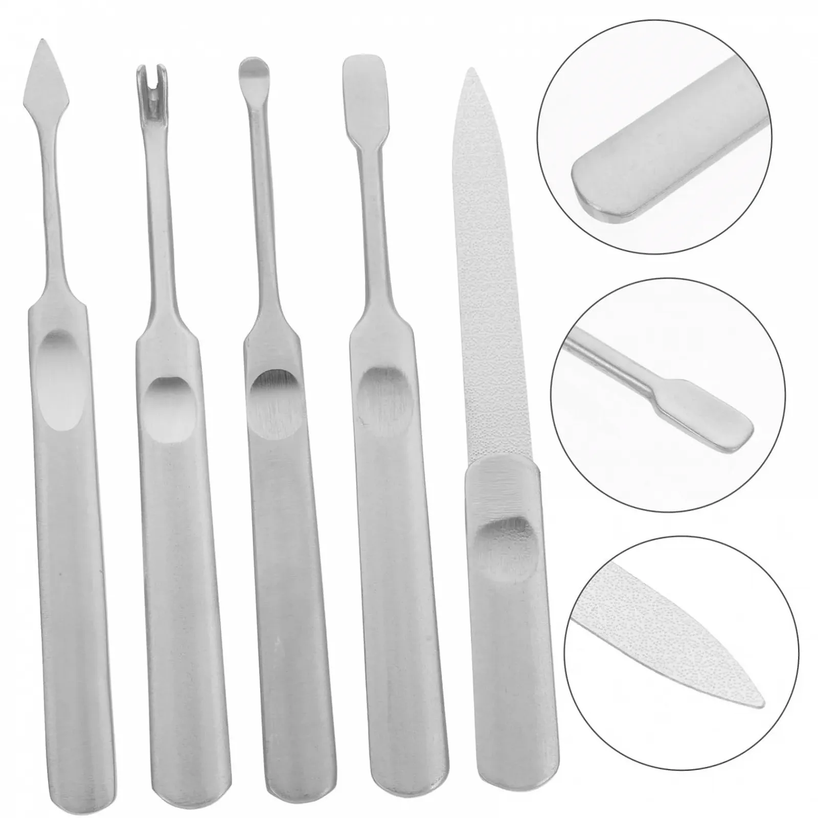 Набор инструментов для ухода за ногтями Healvian, 5 предметов, для использования дома и в путешествиях, фото №5