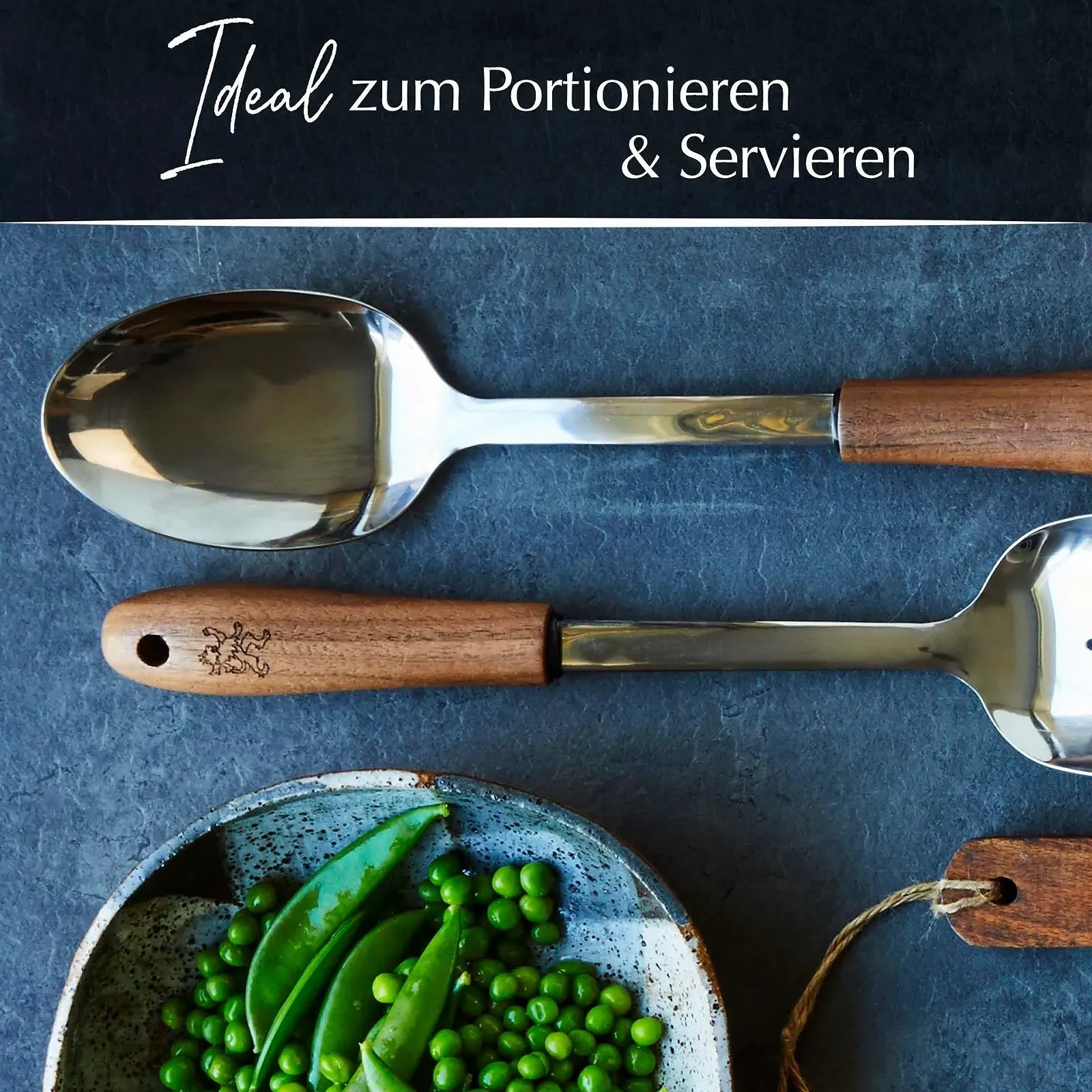 Ложка для Сервірування Stanley Rogers Black Walnut, дерев'яна ручка з горіха, нержавіюча сталь, фото №5