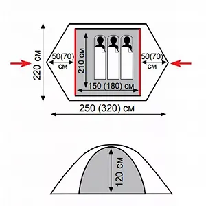 Палатка Tramp Scout 3 v2 (TRT-056) synthetic.ua - Фото 1