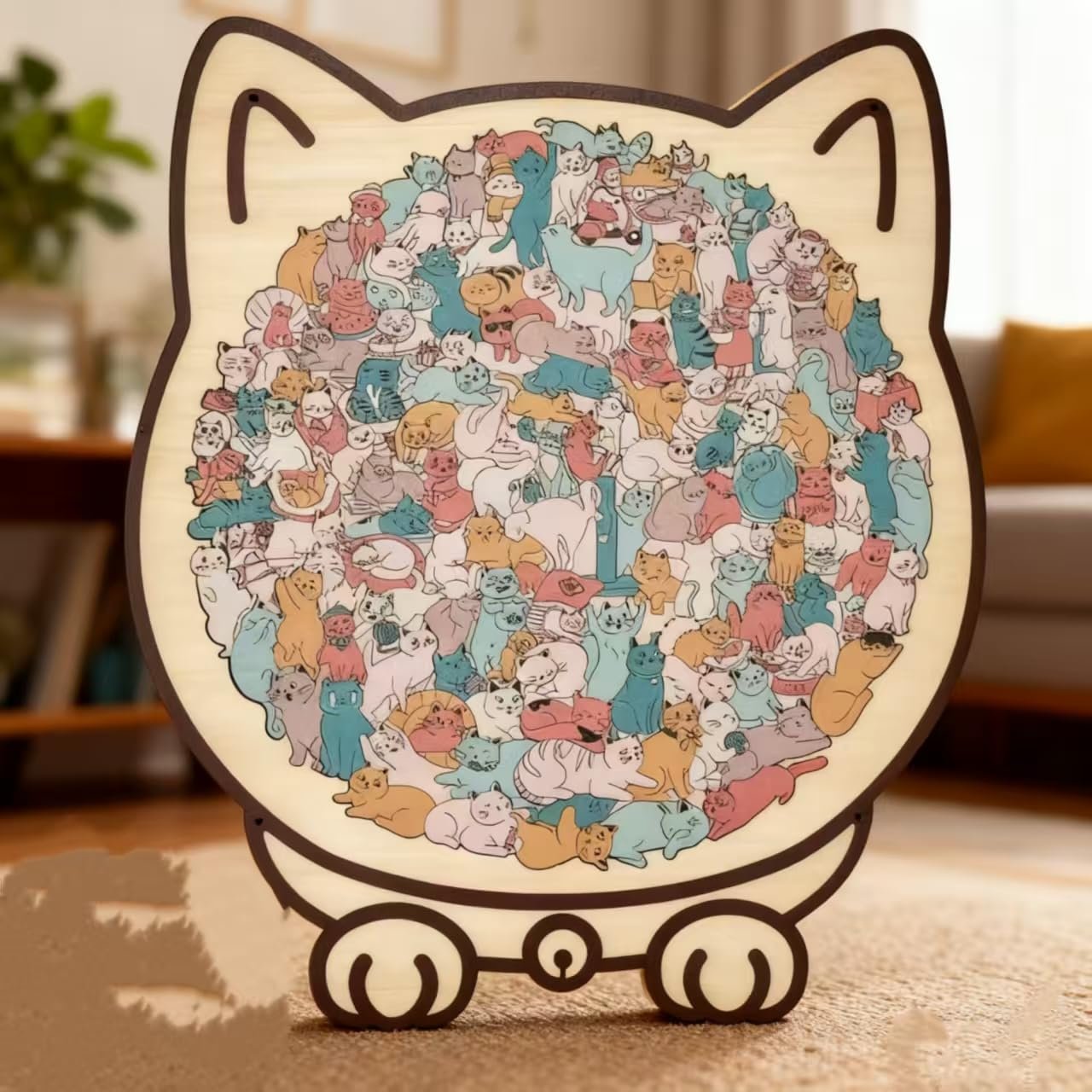 Деревянные пазлы Morandi Кот 135 деталей, с фигурной рамкой, фото №6 Деревянные пазлы Morandi Кот 135 деталей, с фигурной рамкой, фото №6