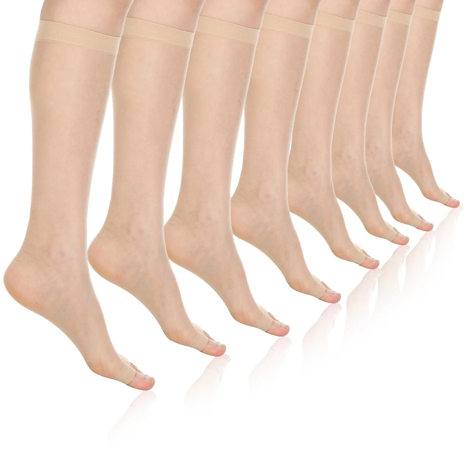 Носки до колена без пальцев Elasticity, 8 пар, для вечеринок, особых случаев или повседневного использования (One Size), фото №1 Носки до колена без пальцев Elasticity, 8 пар, для вечеринок, особых случаев или повседневного использования (One Size), фото №1
