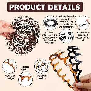 Обруч Зигзаг Чорний/Леопардовий synthetic.ua - Фото 1