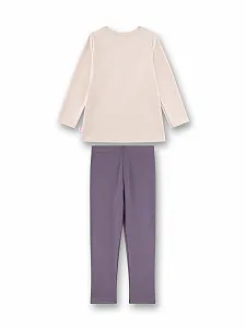 Пижама Sanetta для девочки длинная фиолетовая слива synthetic.ua - Фото 1