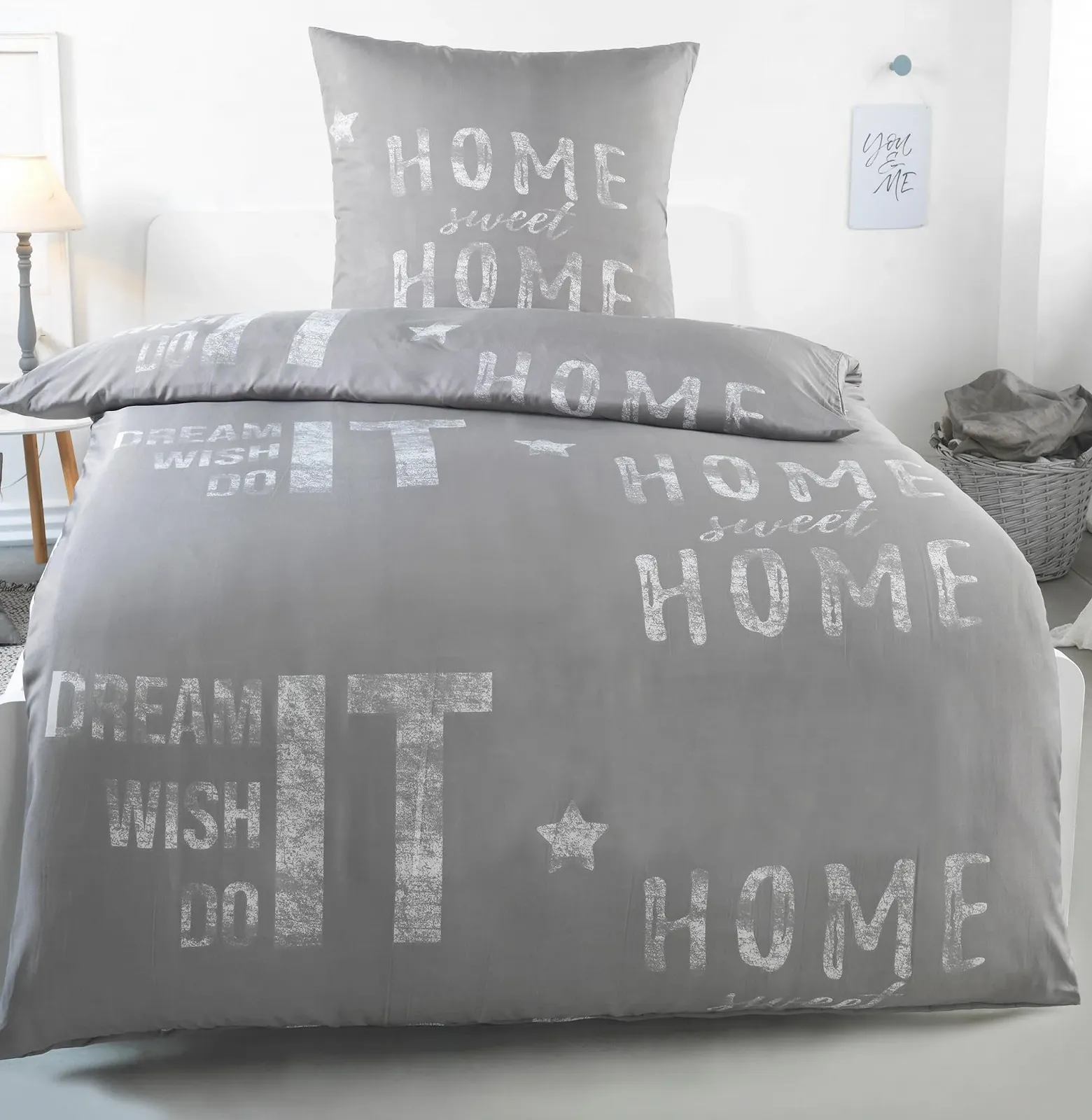 Комплект постільної білизни Kuscheli 135 x 200 см + 80 x 80 см Мікрофібра, фото №1