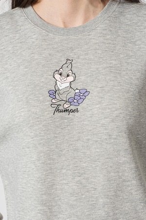 Худі ONLDISNEY LIFE L/S BAMBI BOX SWT 15250089-Light Grey Melange-Print:THUMPER ONLYСірий S, фото №3