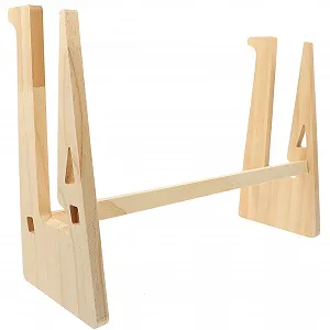 Подставка для ноутбука деревянная большая, стабильная с нескользящей приподнятой эргономичной настольной подставкой для ноутбуков, вентилируемая с организацией кабелей - Фото 1