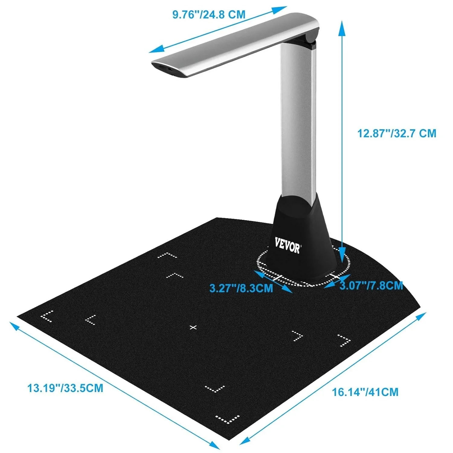 Документ-камера VEVOR A4 10MP Silver/Black, фото №8