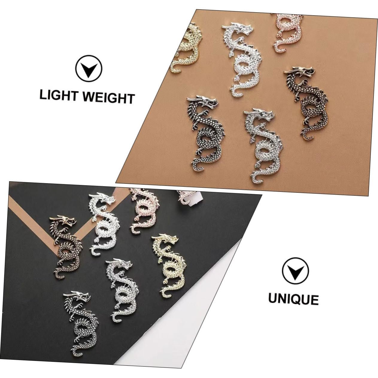 Прикраси для нігтів Healeved, Дракон, Метал, фото №5