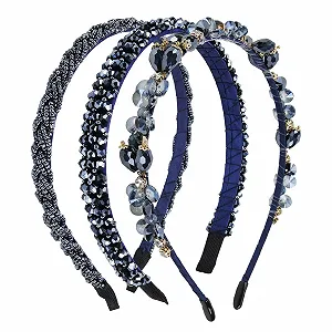 Обруч Набір з 3-х обручів з кришталевими стразами - Фото 1