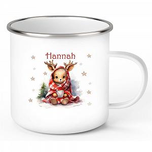 Кружка Емальована Різдвяний Олень #1 - Фото 1