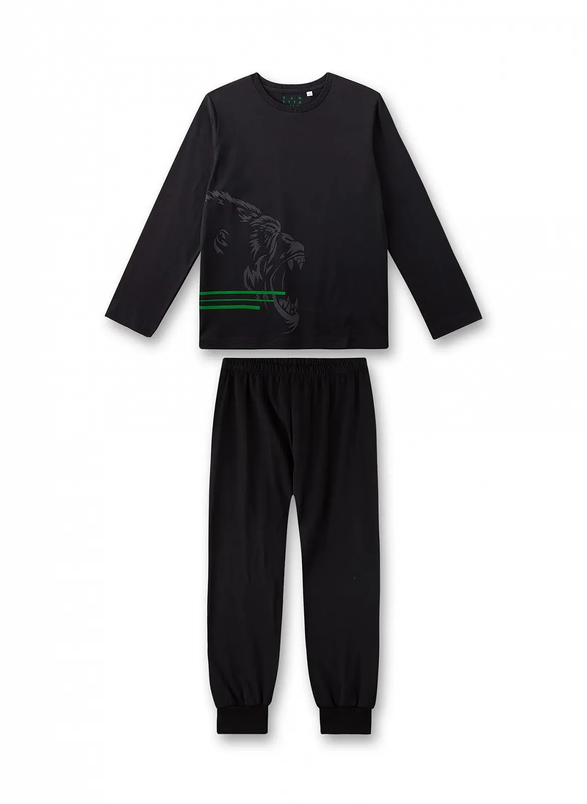 Піжама Sanetta для хлопчиків, довга, темно-синя, фото №1