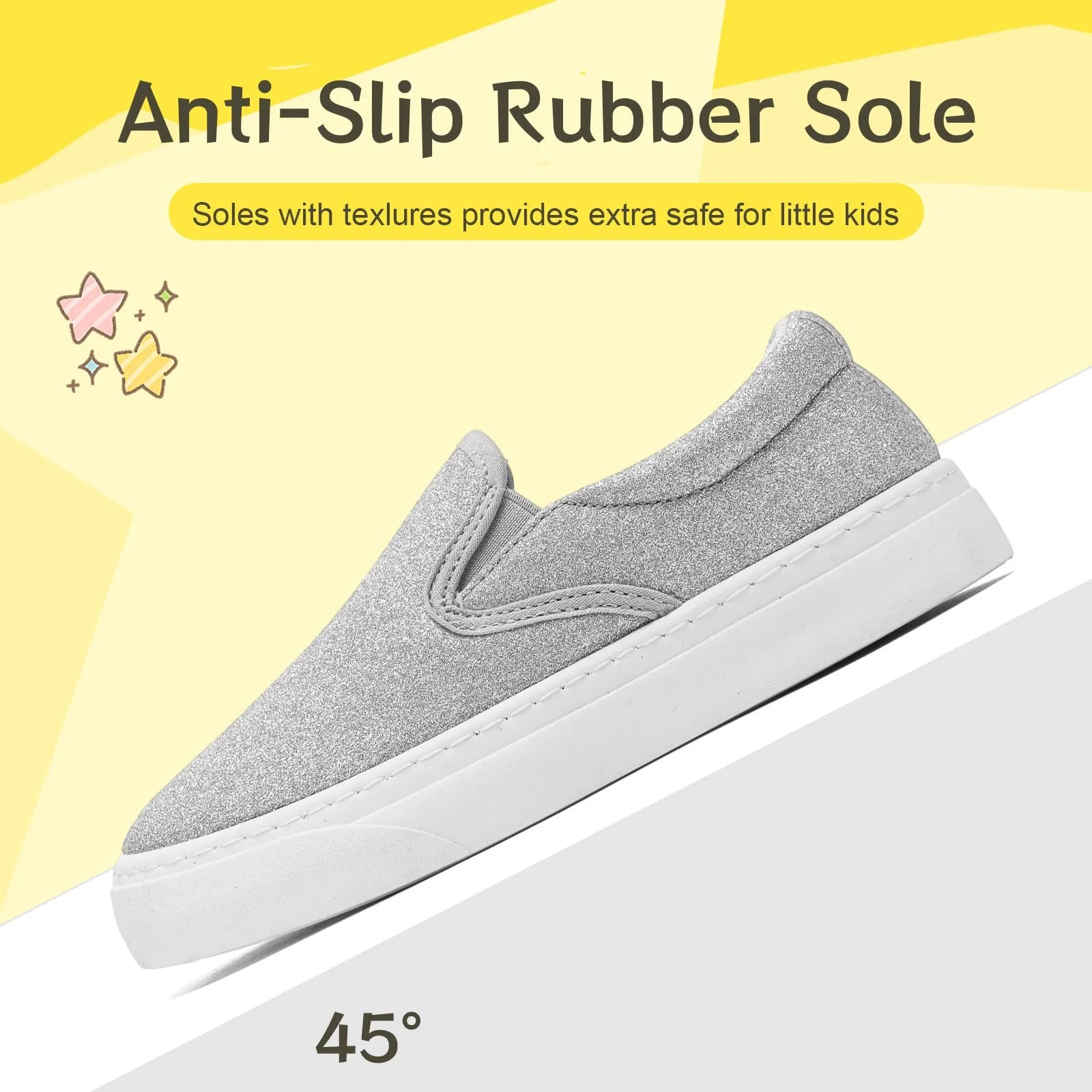 Дитячі полотняні кросівки з блискітками Унісекс, фото №5