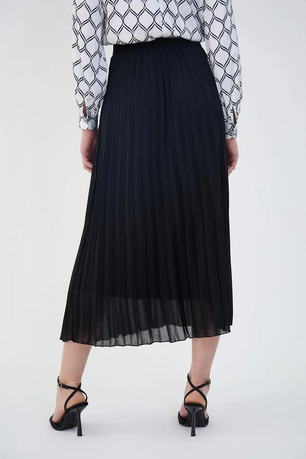 Юбка плиссе COTIDI Женская Длинная Средней длины Эластичный пояс Сделано в Италии, фото №5