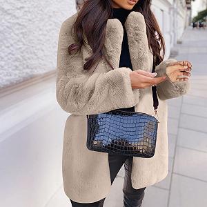 Тепле хутряне пальто synthetic.ua - Фото 1