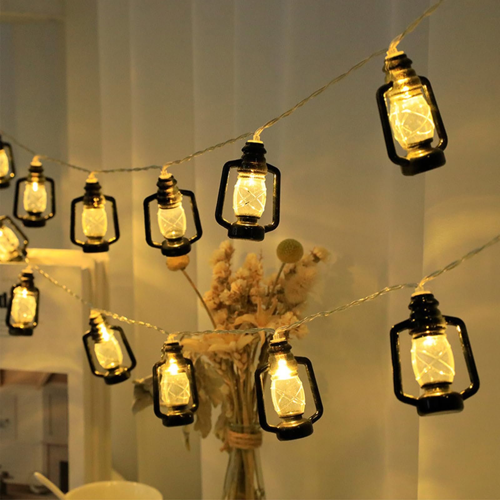 Гирлянда ENLACE Ретро Фонарь 1.5 м 10 LED Винтажные Керосиновые Лампы, фото №5