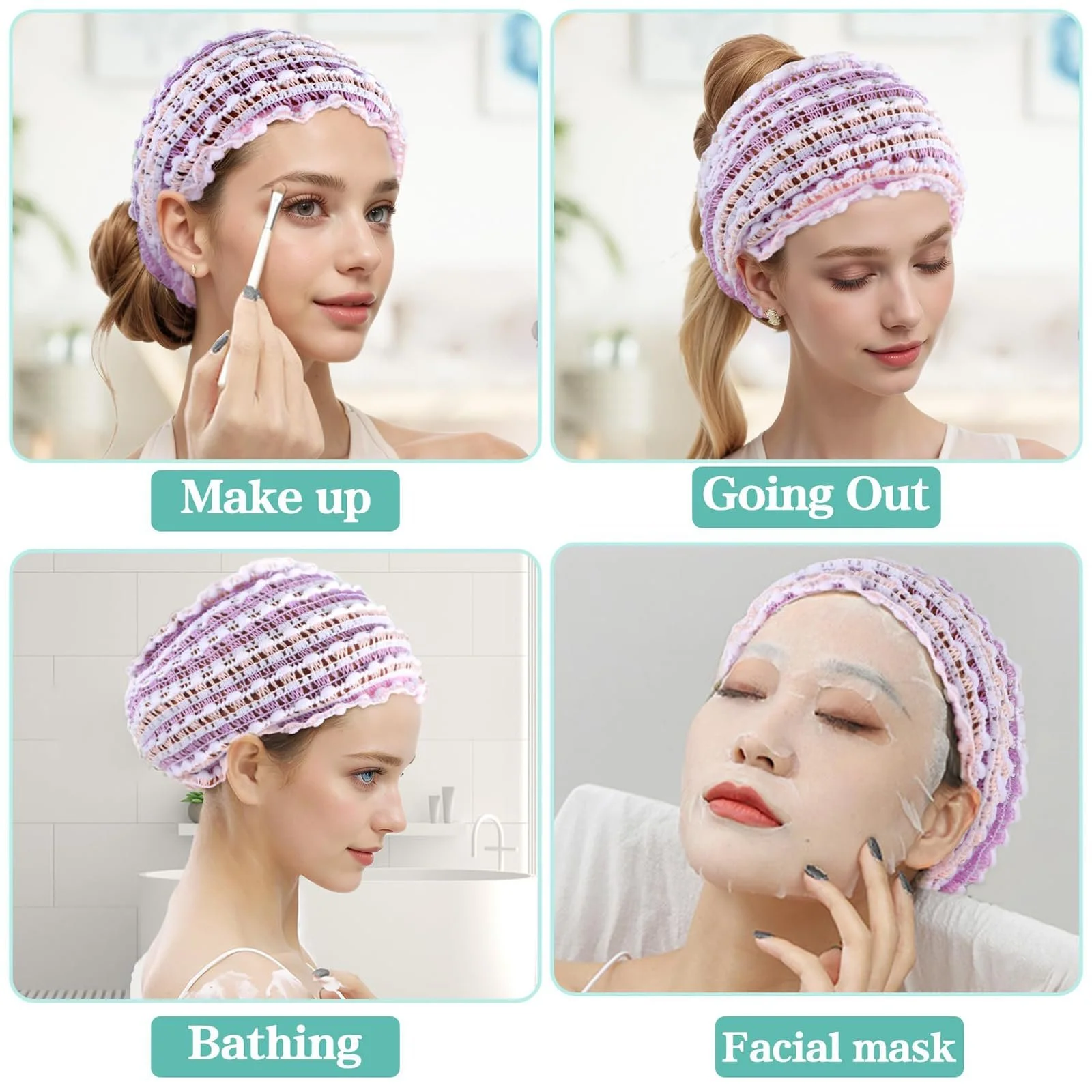 Набір косметичних пов'язок для волосся (3 шт.), фото №7