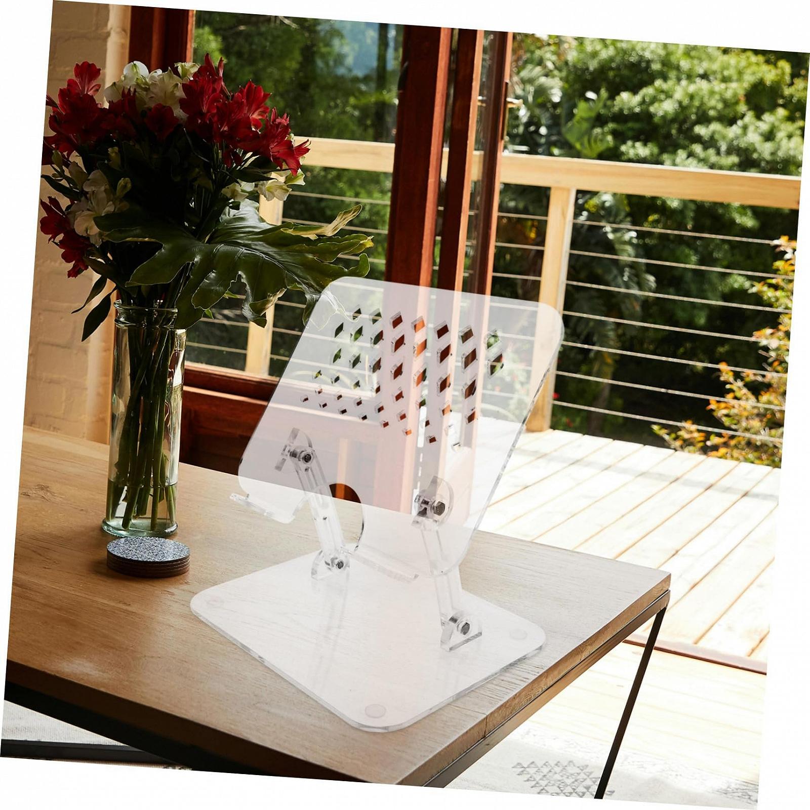 Підставка Тип Vaguelly Регульована по висоті для ноутбуків та планшетів Акрилова Прозора, фото №5 Підставка Тип Vaguelly Регульована по висоті для ноутбуків та планшетів Акрилова Прозора, фото №5