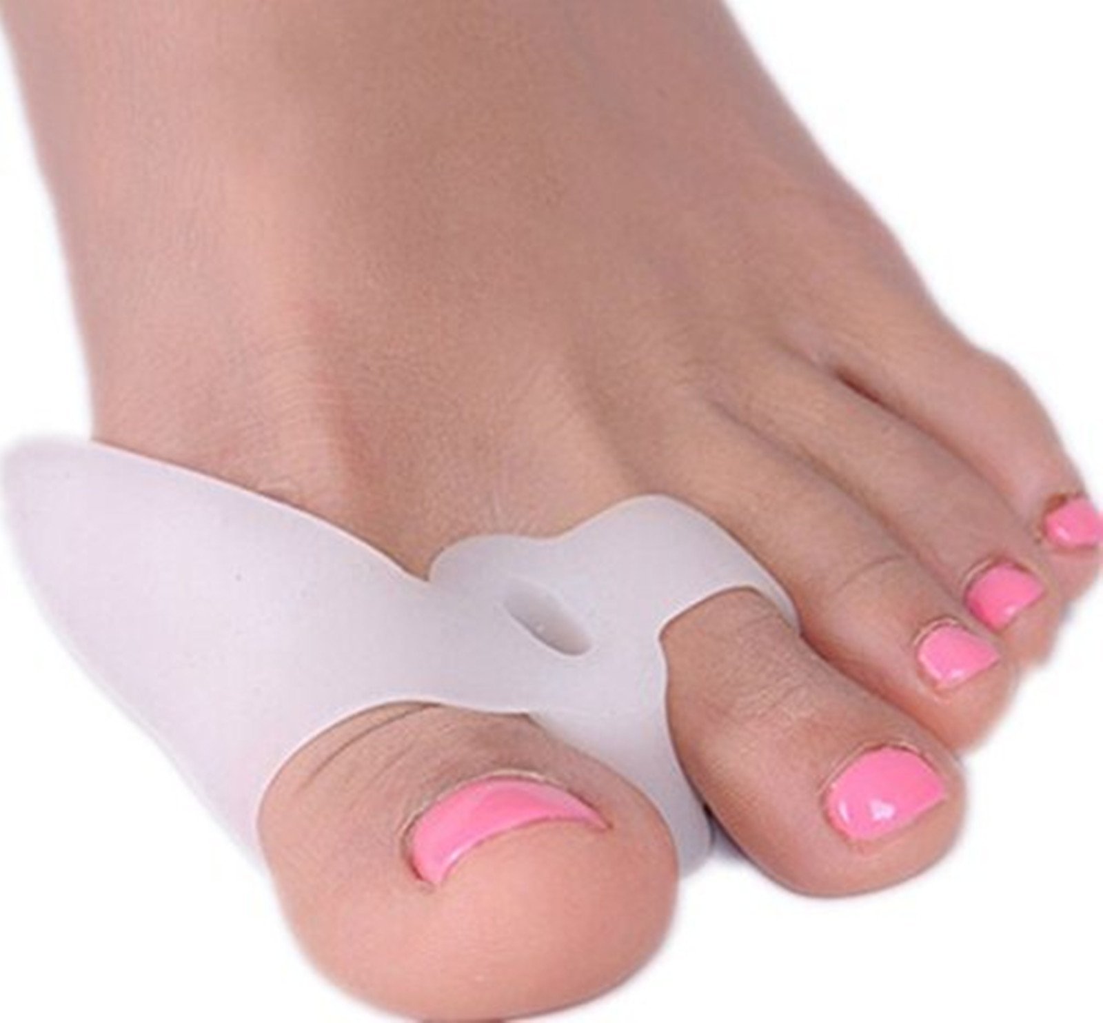 Разделитель для пальцев ног CareforYou Поколение 3 Подушечка из мягкого силикона с отверстием Белый, фото №4