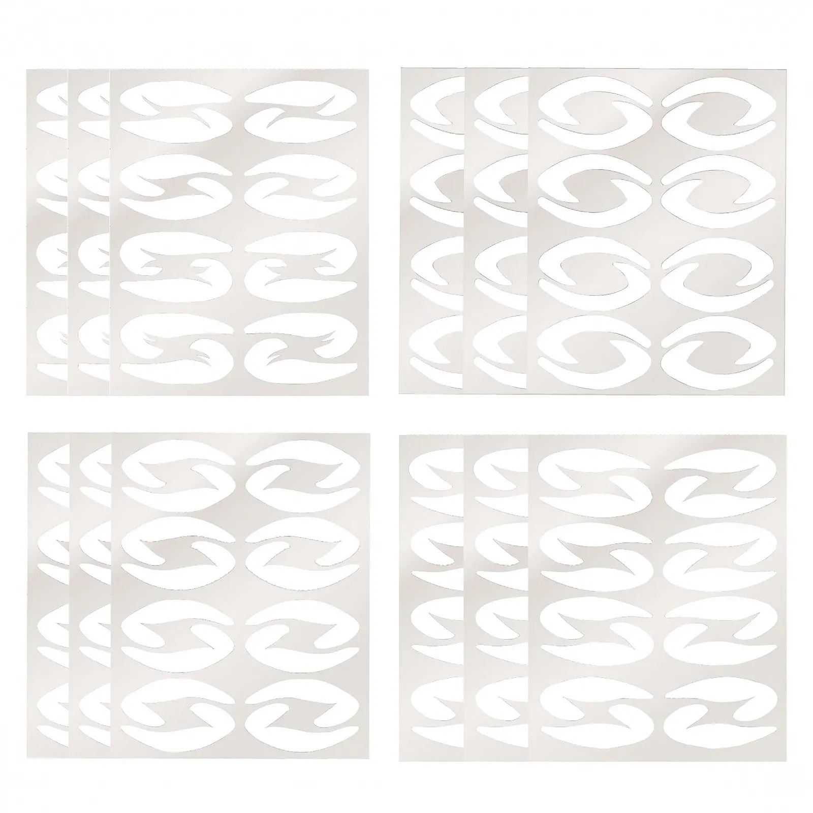 Набір трафаретів для підводки очей тіней Jitnga 12 шт., фото №1