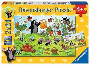 Детский пазл Ravensburger Крот в саду 2 x 24 элемента - Фото 1
